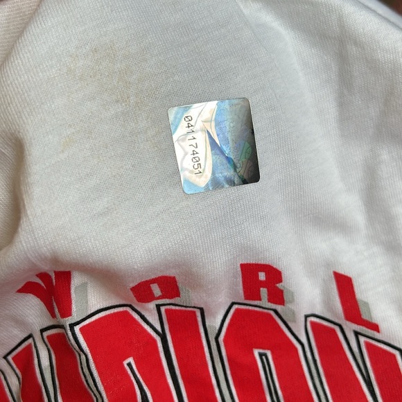 Vintage Chicago Bulls 1998 Championship T Shirt True Fan single stitch size L - Picture 4 of 7